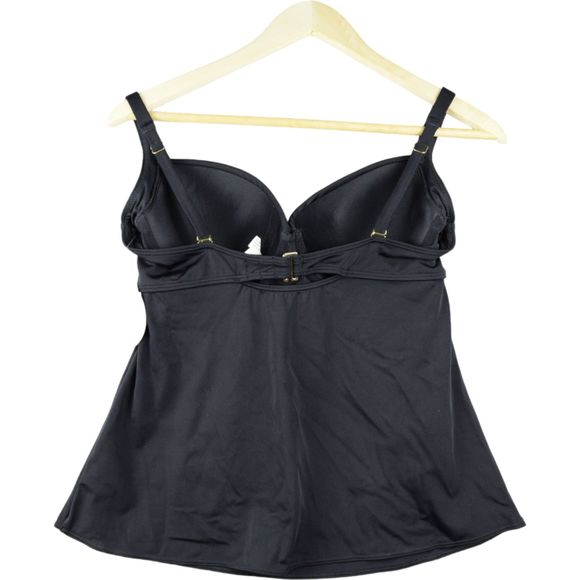 Soma Black Swim Criss Cross Tankini Top Size 36C NWT - Picture 7 of 9